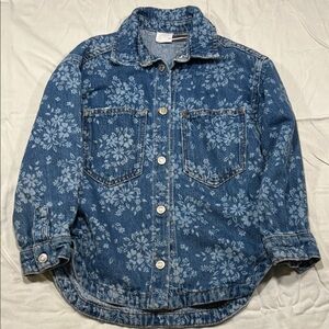 Zara Blue Floral Kids Jean Jacket & matching jeans